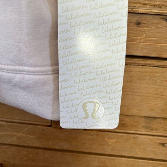Lululemon Size 8 Peplum‎ Pullover Blush Pale Pink Short Sleeve Sweater Top NWT - Picture 2 of 8